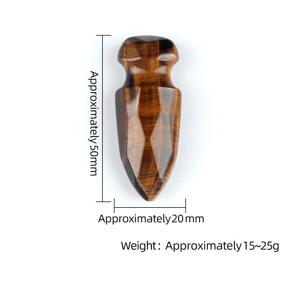 50mm dagger natural amethyst carved dagger model tiger eye stone ornament for play