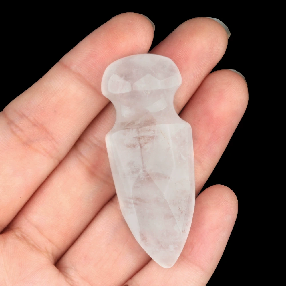 50mm dagger natural amethyst carved dagger model tiger eye stone ornament for play