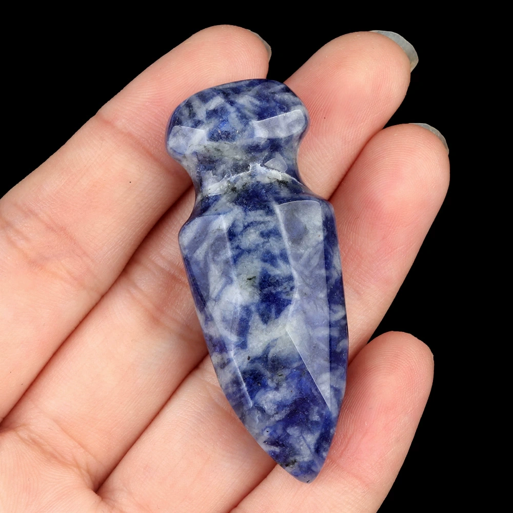 50mm dagger natural amethyst carved dagger model tiger eye stone ornament for play