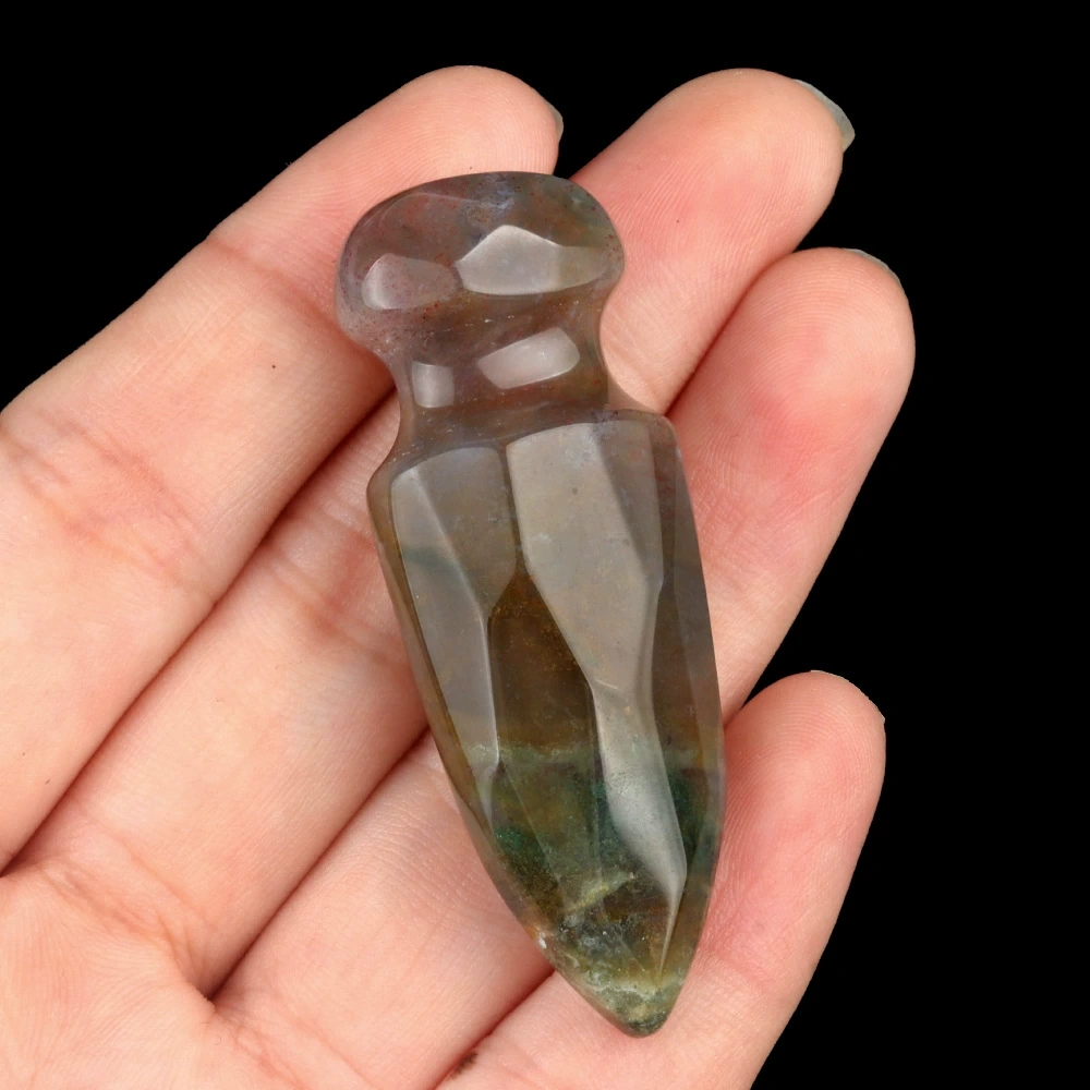 50mm dagger natural amethyst carved dagger model tiger eye stone ornament for play