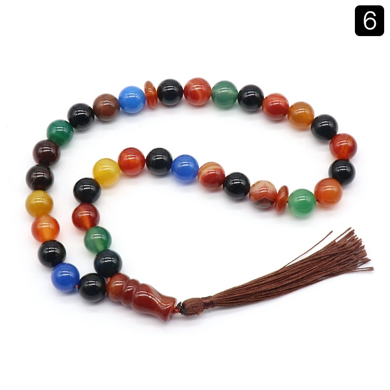 Crystal agate 33 beads bracelet hand-held jewelry car hanging stationery accessories