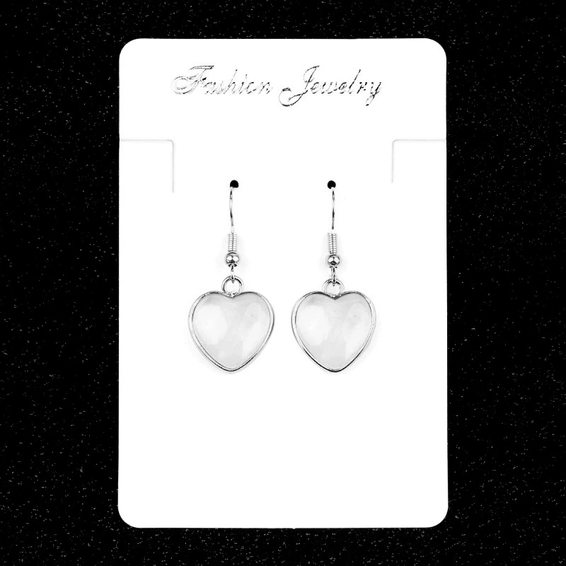 Amethyst agate stone love earrings gemstone earrings light luxury