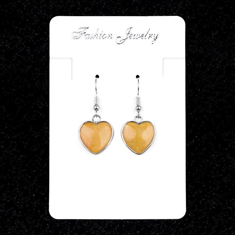 Amethyst agate stone love earrings gemstone earrings light luxury