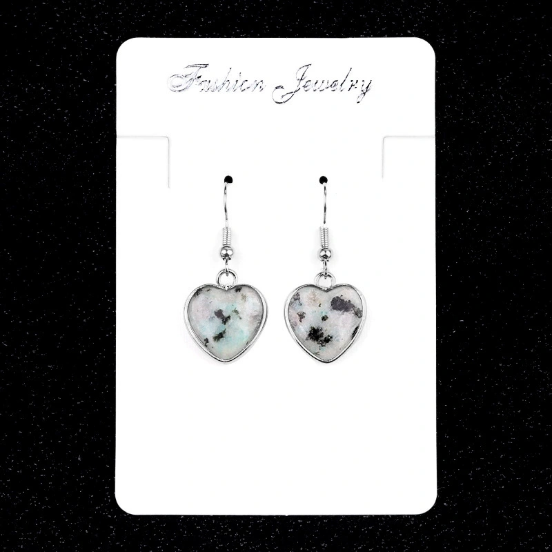 Amethyst agate stone love earrings gemstone earrings light luxury