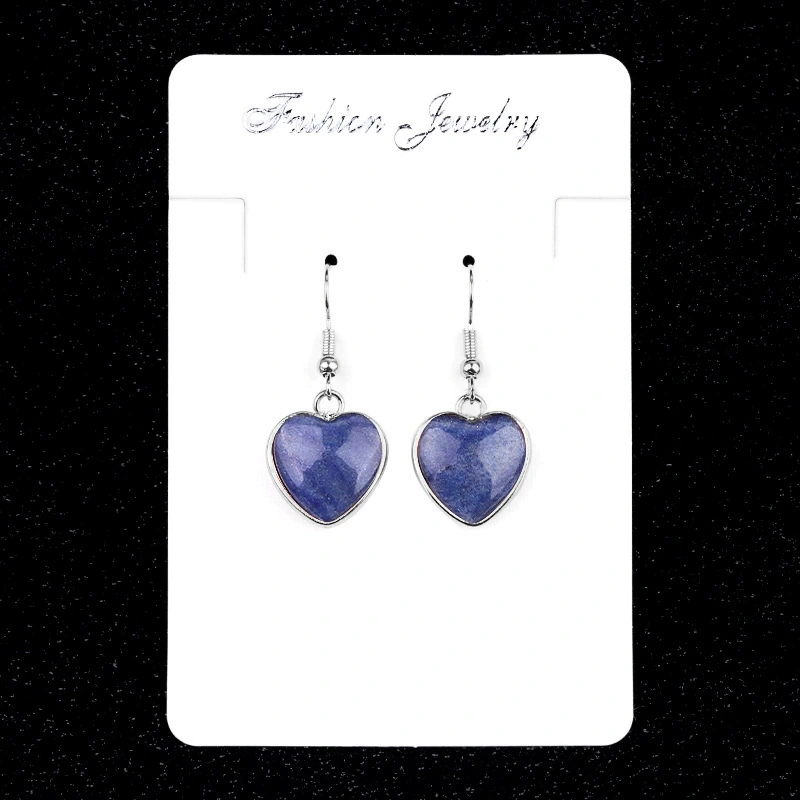 Amethyst agate stone love earrings gemstone earrings light luxury