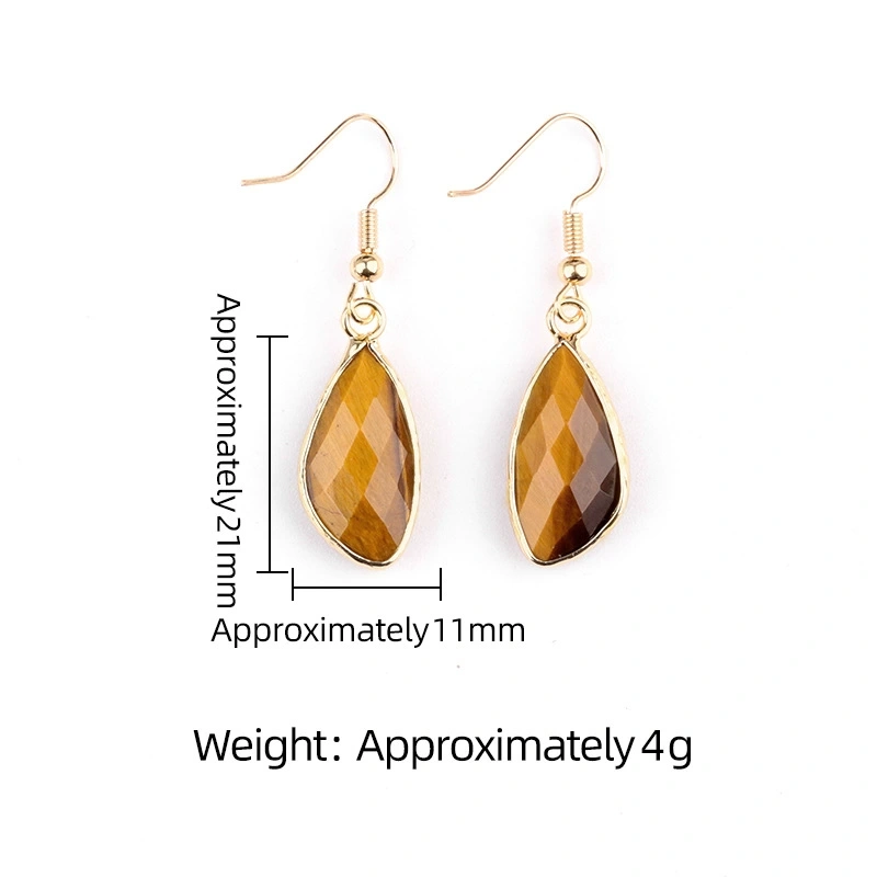 11x21mm amethyst rose quartz copper edged shaped drop earrings