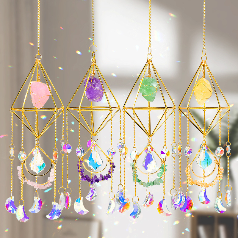 Crystal Rhombus Sun Catcher Pendant