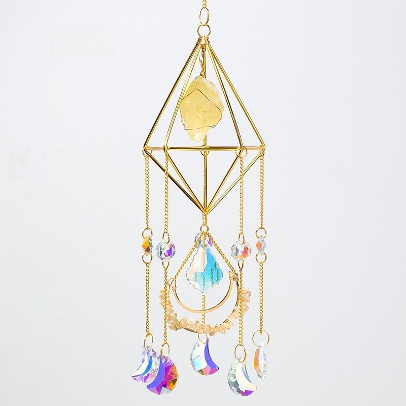 Crystal Rhombus Sun Catcher Pendant