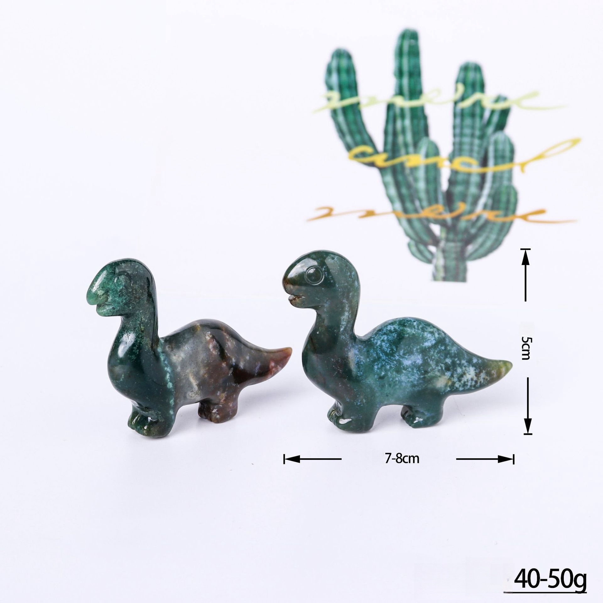 Natural crystal ocean jasper dinosaur hand-carved decorative ornaments
