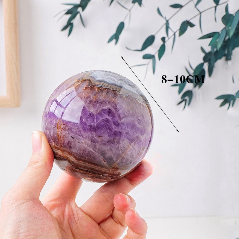 Natural Dream amethyst ball ornaments crystal raw stone polished