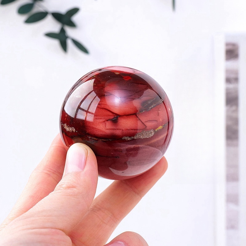 Natural crystal egg yolk stone crystal ball crystal raw stone ornaments