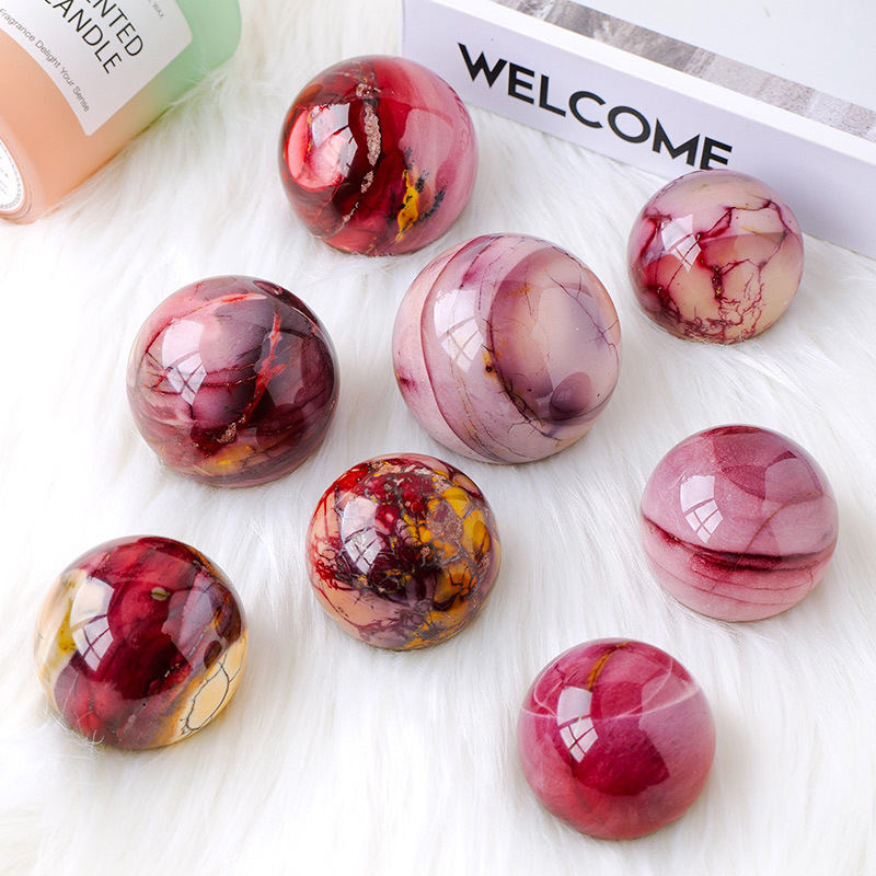 Natural crystal egg yolk stone crystal ball crystal raw stone ornaments
