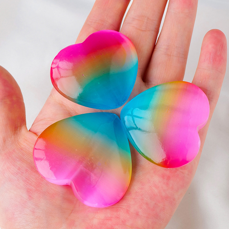 Natural crystal electroplated plaster colorful love ornaments