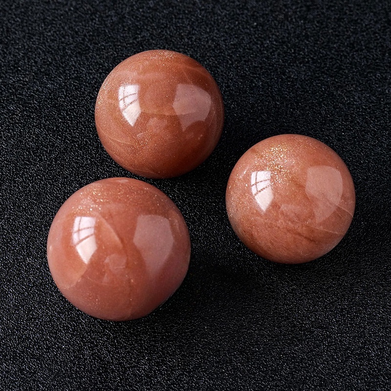 Natural crystal orange sunstone crystal ball crystal rough stone polishing