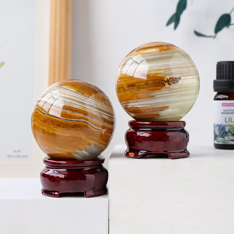 Natural Afghan jade crystal ball, rough stone polished