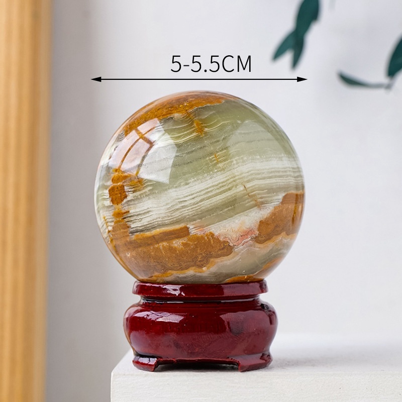 Natural Afghan jade crystal ball, rough stone polished