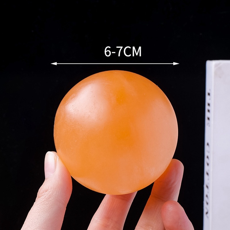 Natural Moroccan Transparent Gypsum Orange Crystal Ball Ornaments Home Decoration
