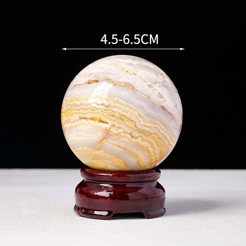 Natural crystal Indonesian agate ball ornaments original stone polishing