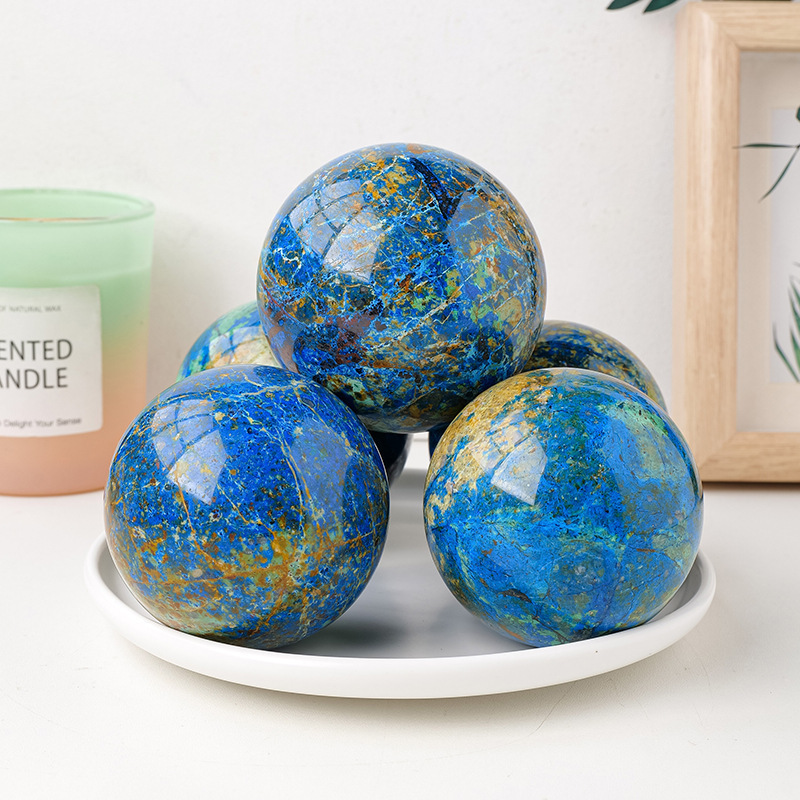 Natural Phoenix Lapis Lazuli Symbiotic Crystal Ball Rough Stone Polishing