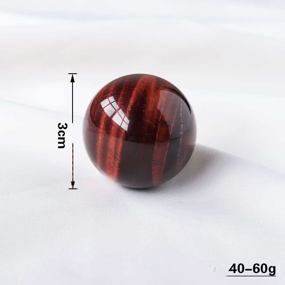 Natural crystal red tiger eye stone crystal ball crystal raw stone polishing