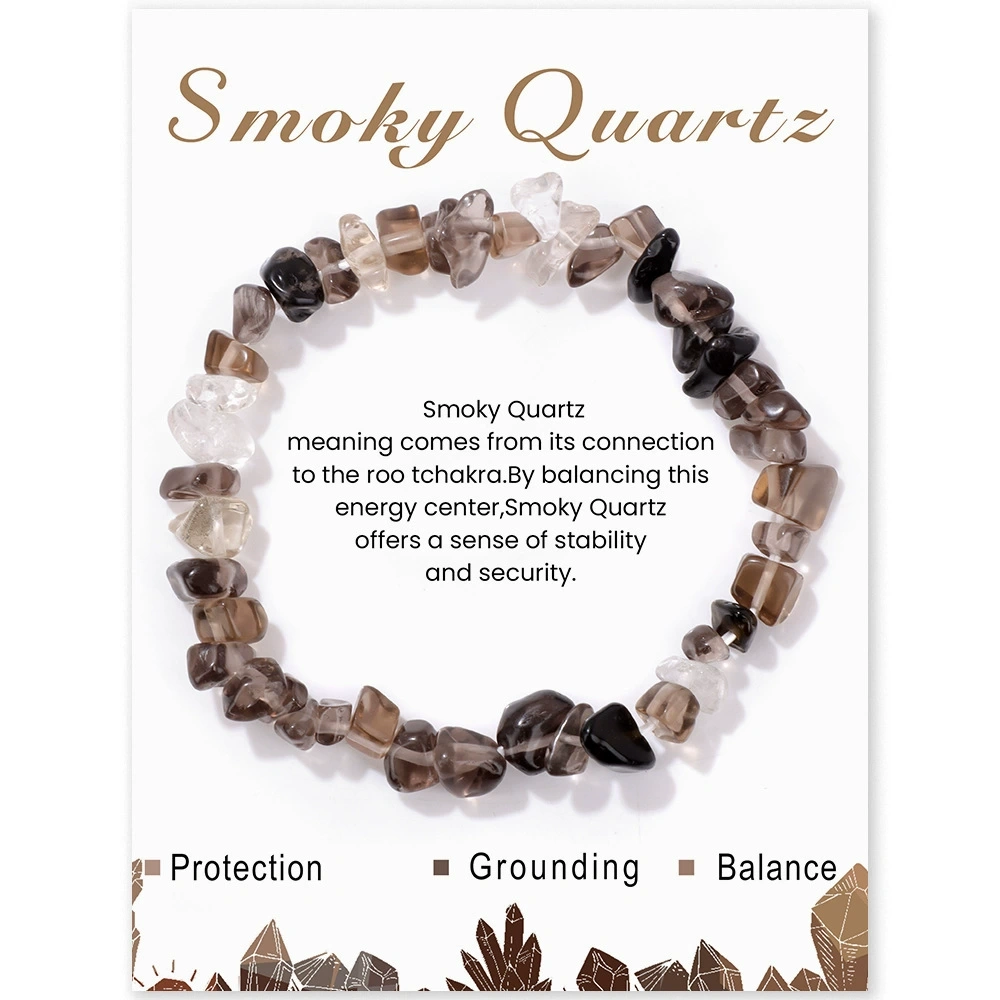 Natural gravel bracelets, energy crystals, European and American cross-border hot sales, bracelets to attract wealth and romance