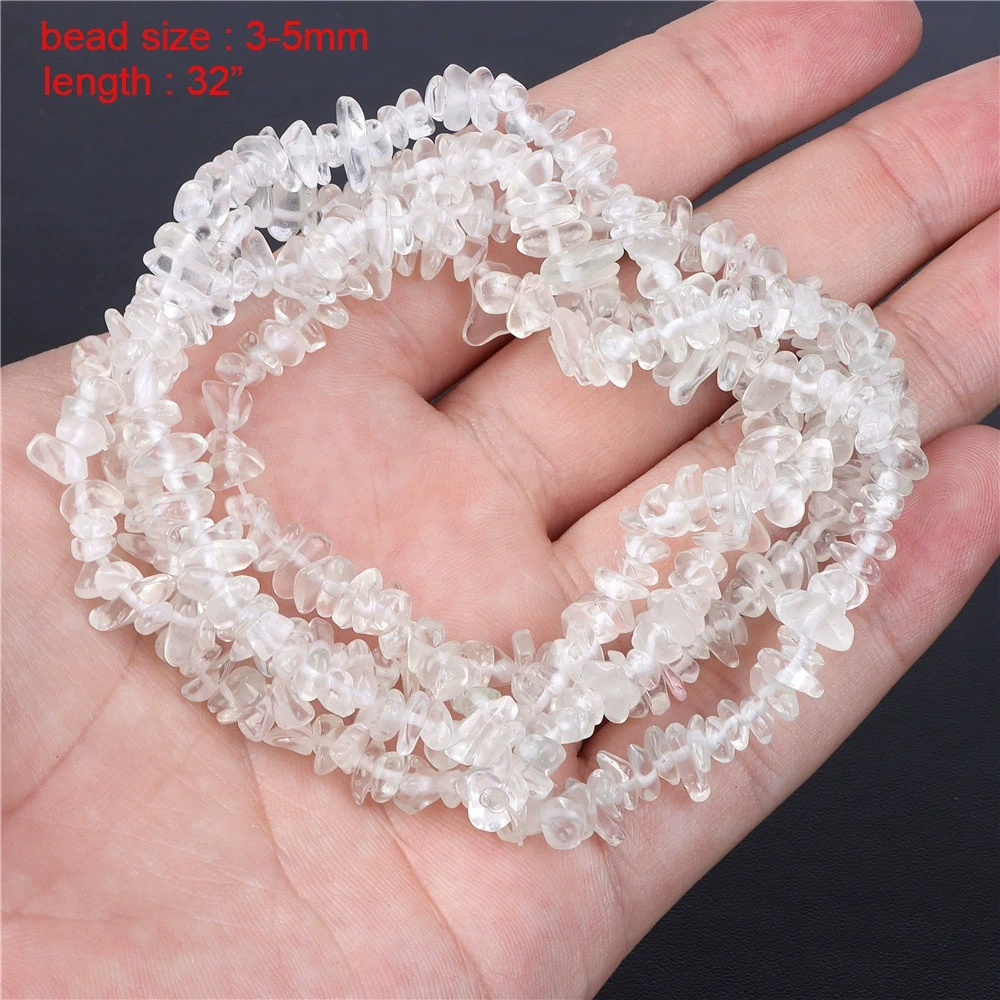 Natural white crystal glass gravel cube interface cut surface DIY jewelry bead accessories jewelry
