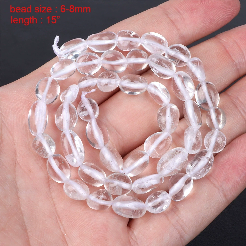Natural Clear quartz glass gravel cube interface cut surface DIY jewelry bead accessories jewelry