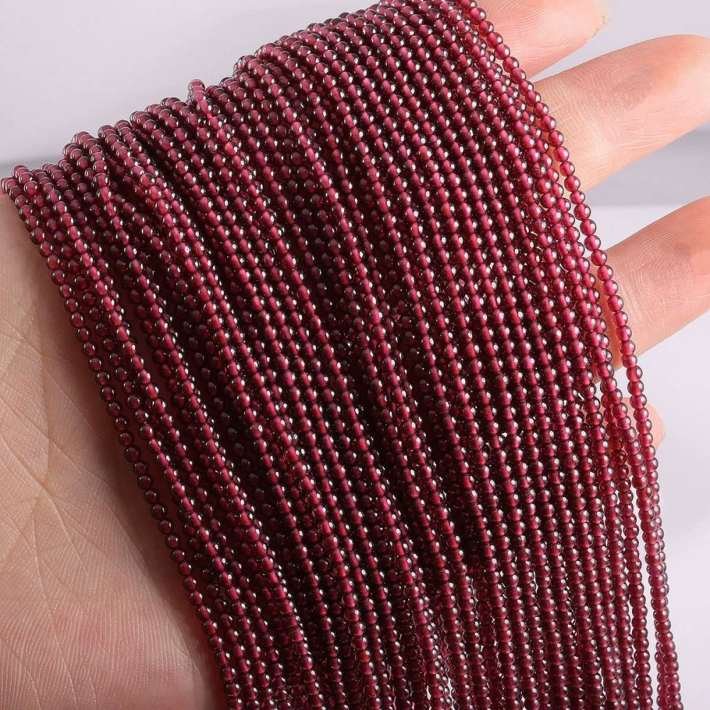 2mm 3mm natural stone small round beads DIY jewelry accessories semi-finished agate tiger eye garnet loose beads