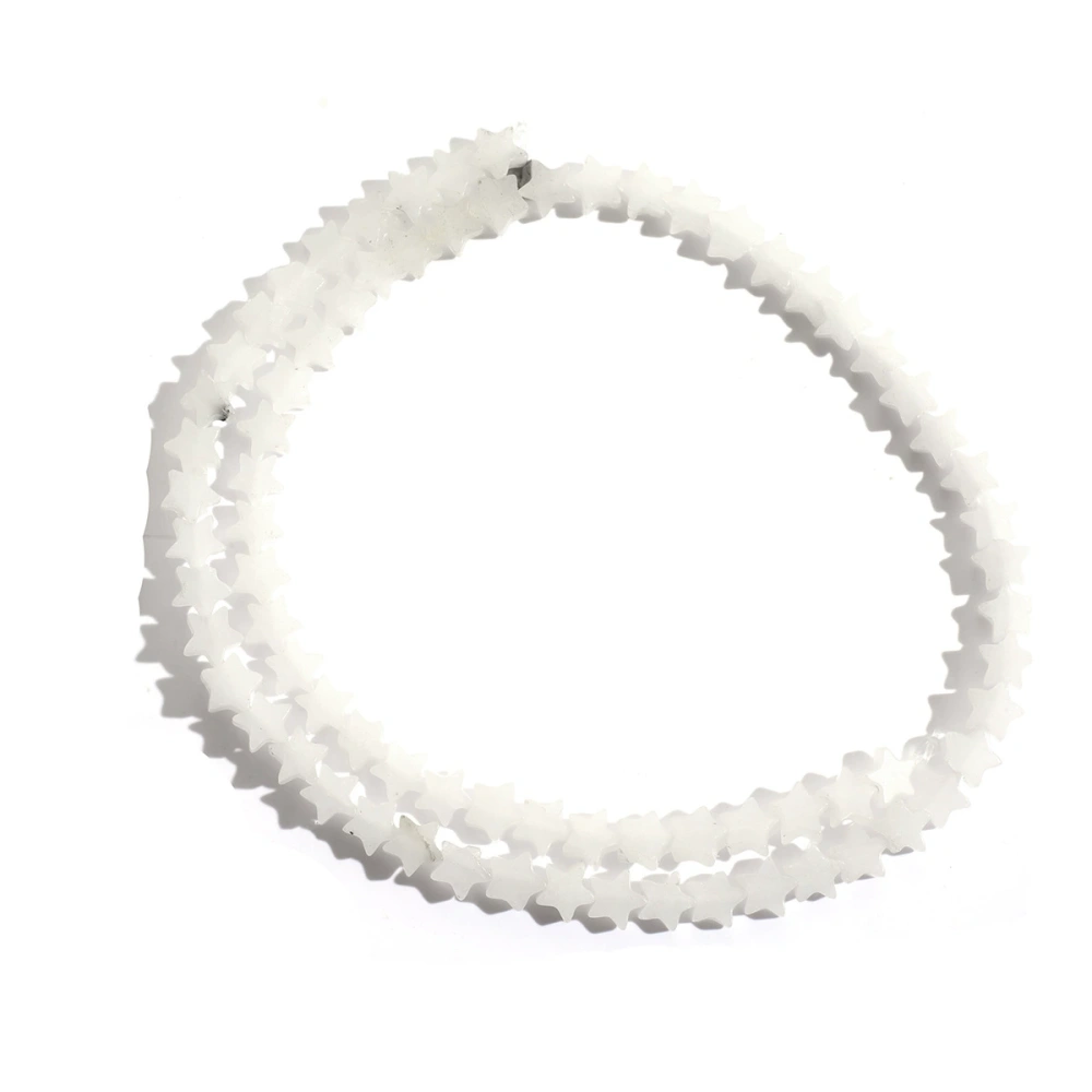Natural white crystal glass gravel cube interface cut surface DIY jewelry bead accessories jewelry