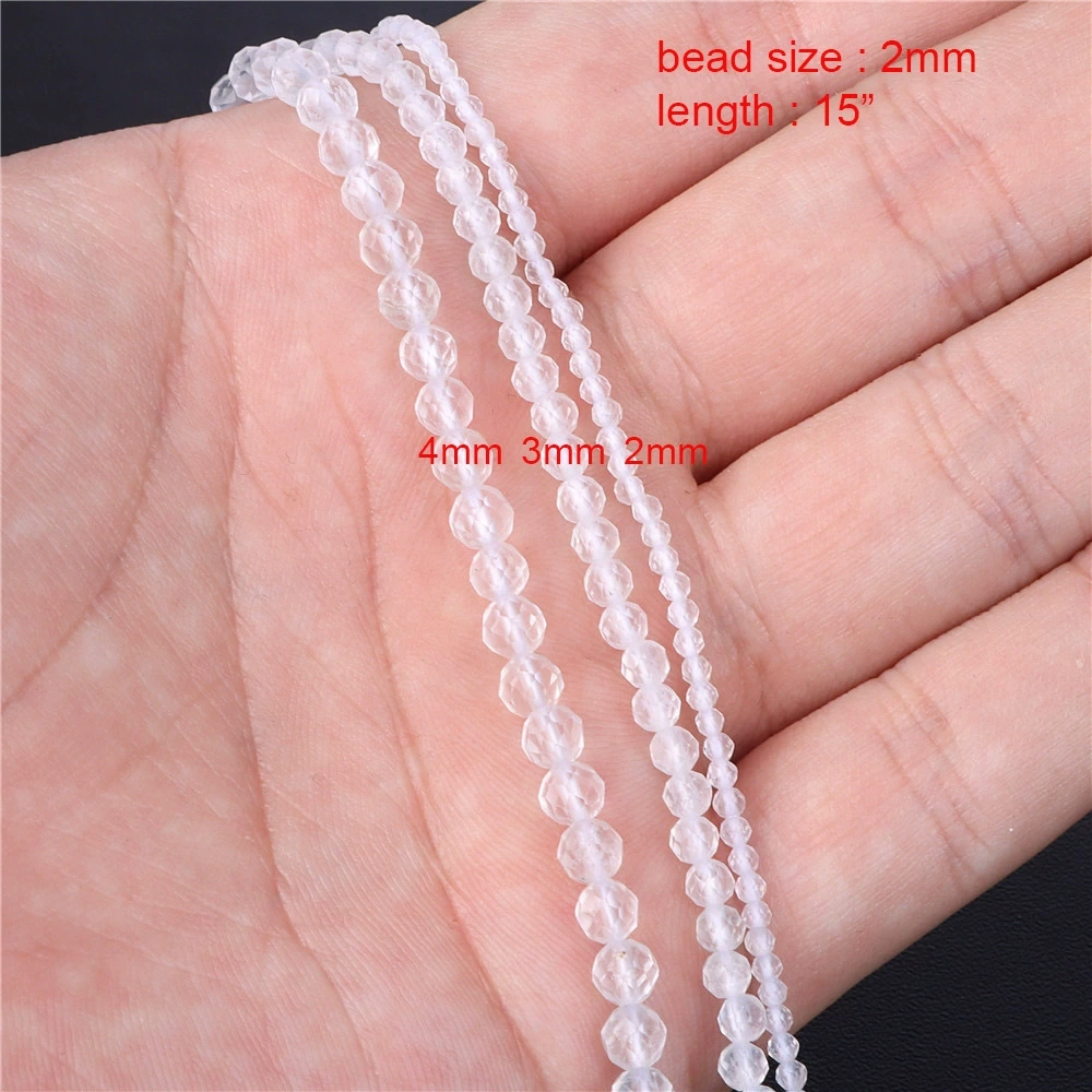 Natural white crystal glass gravel cube interface cut surface DIY jewelry bead accessories jewelry