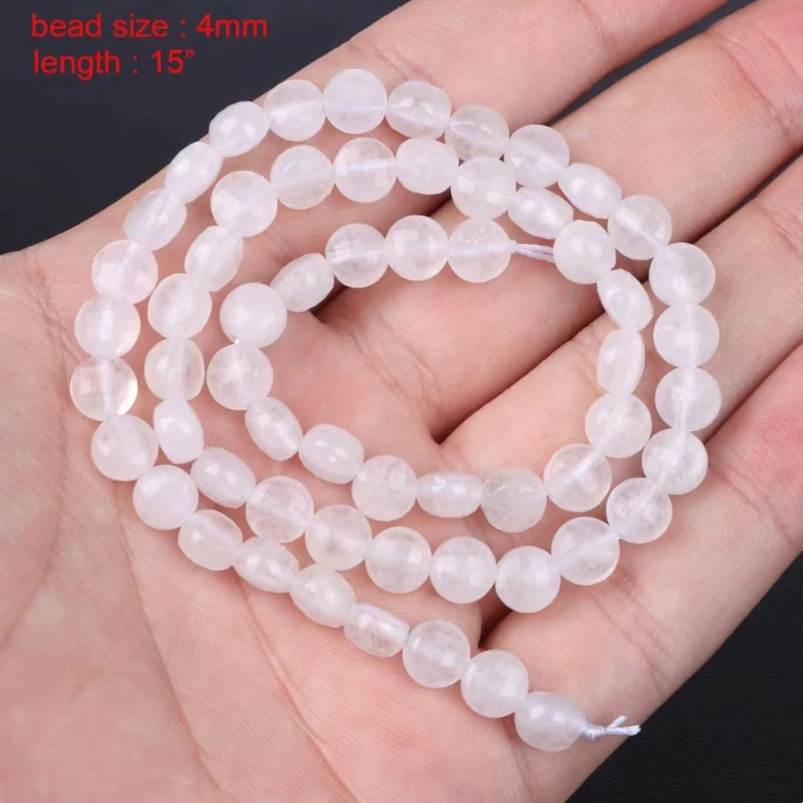 Natural white crystal glass gravel cube interface cut surface DIY jewelry bead accessories jewelry