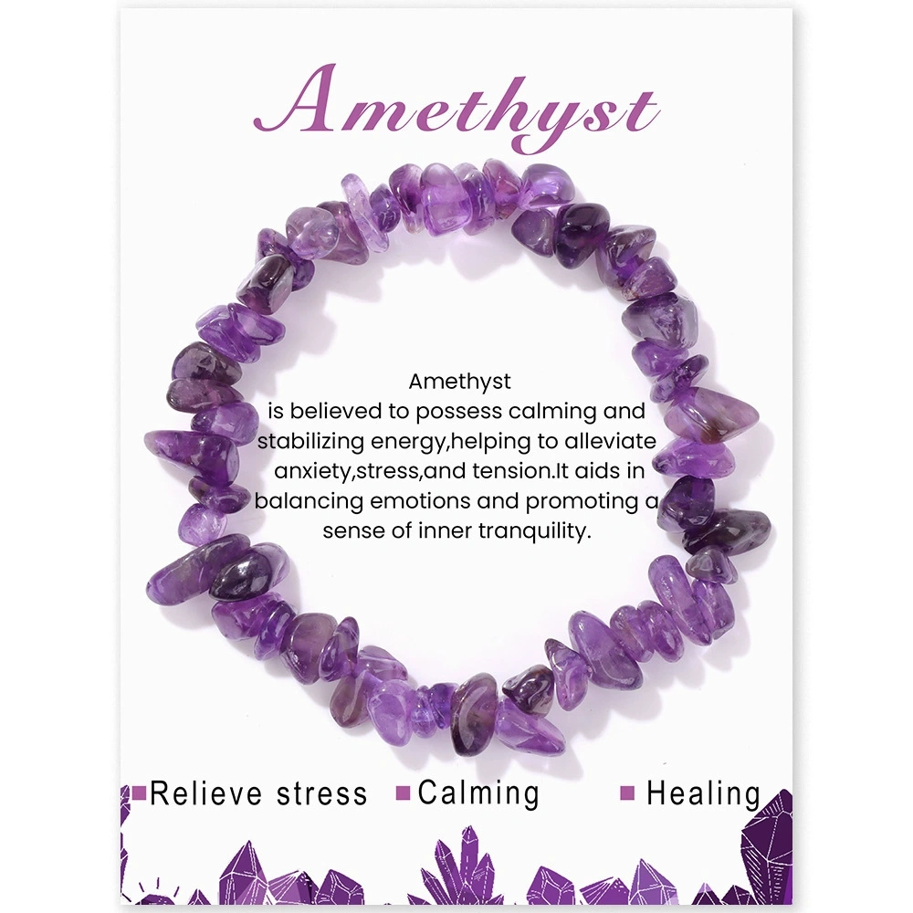 Natural gravel bracelets, energy crystals, European and American cross-border hot sales, bracelets to attract wealth and romance