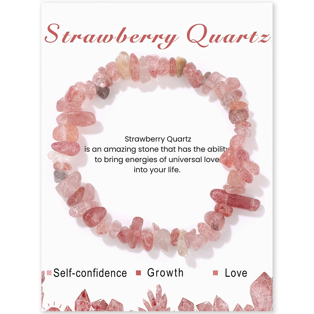 Natural gravel bracelets, energy crystals, European and American cross-border hot sales, bracelets to attract wealth and romance