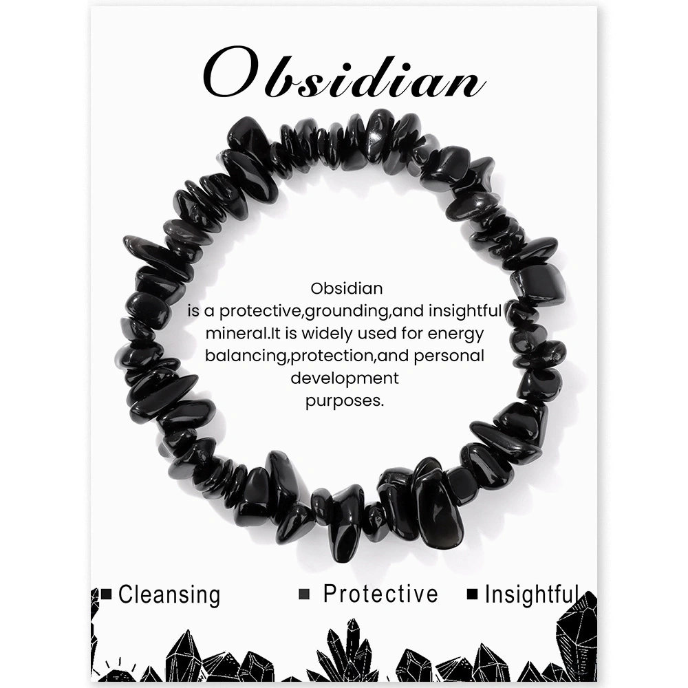 Natural gravel bracelets, energy crystals, European and American cross-border hot sales, bracelets to attract wealth and romance