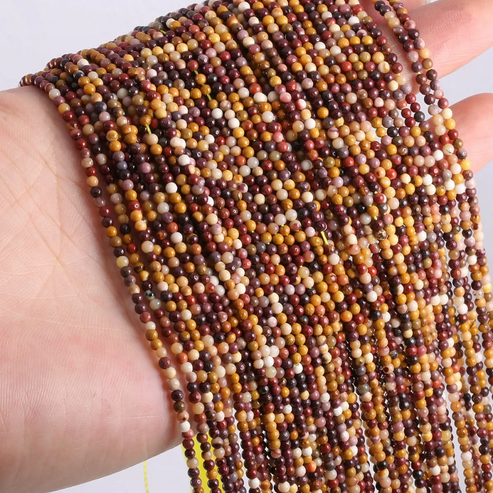 2mm 3mm natural stone small round beads DIY jewelry accessories semi-finished agate tiger eye garnet loose beads