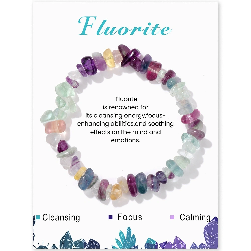 Natural gravel bracelets, energy crystals, European and American cross-border hot sales, bracelets to attract wealth and romance
