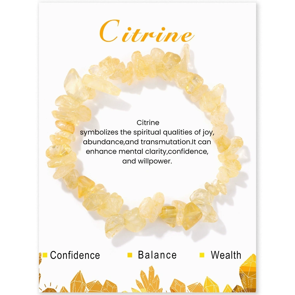 Natural gravel bracelets, energy crystals, European and American cross-border hot sales, bracelets to attract wealth and romance