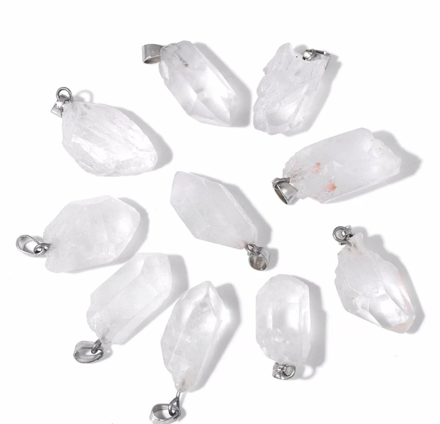 Natural Clear quartz glass gravel cube interface cut surface DIY jewelry bead accessories jewelry