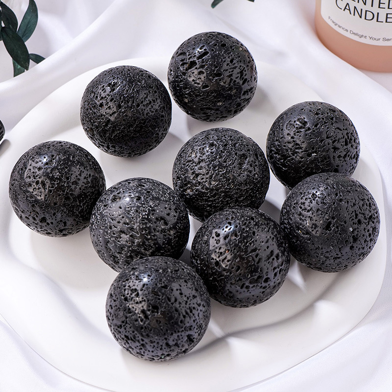 Natural volcanic stone ball ornaments original stone polished aromatherapy diffuser stone