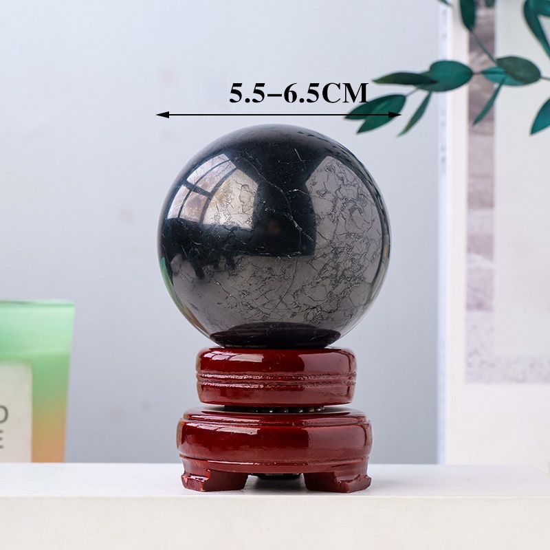 Natural crystal shungite crystal ball rough stone polished crystal