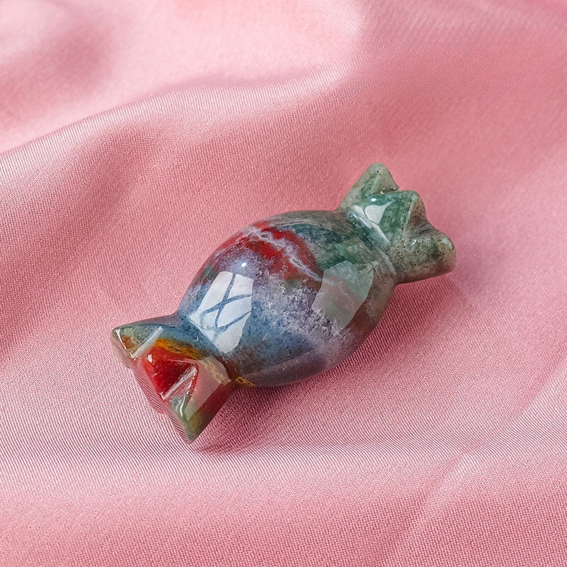 Natural crystal candy carvings crystal raw stone carving