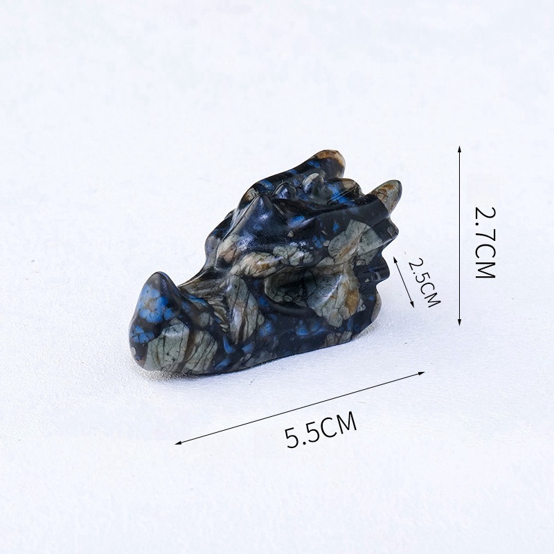 Natural crystal dragon skull carvings Crystal raw stone carvings