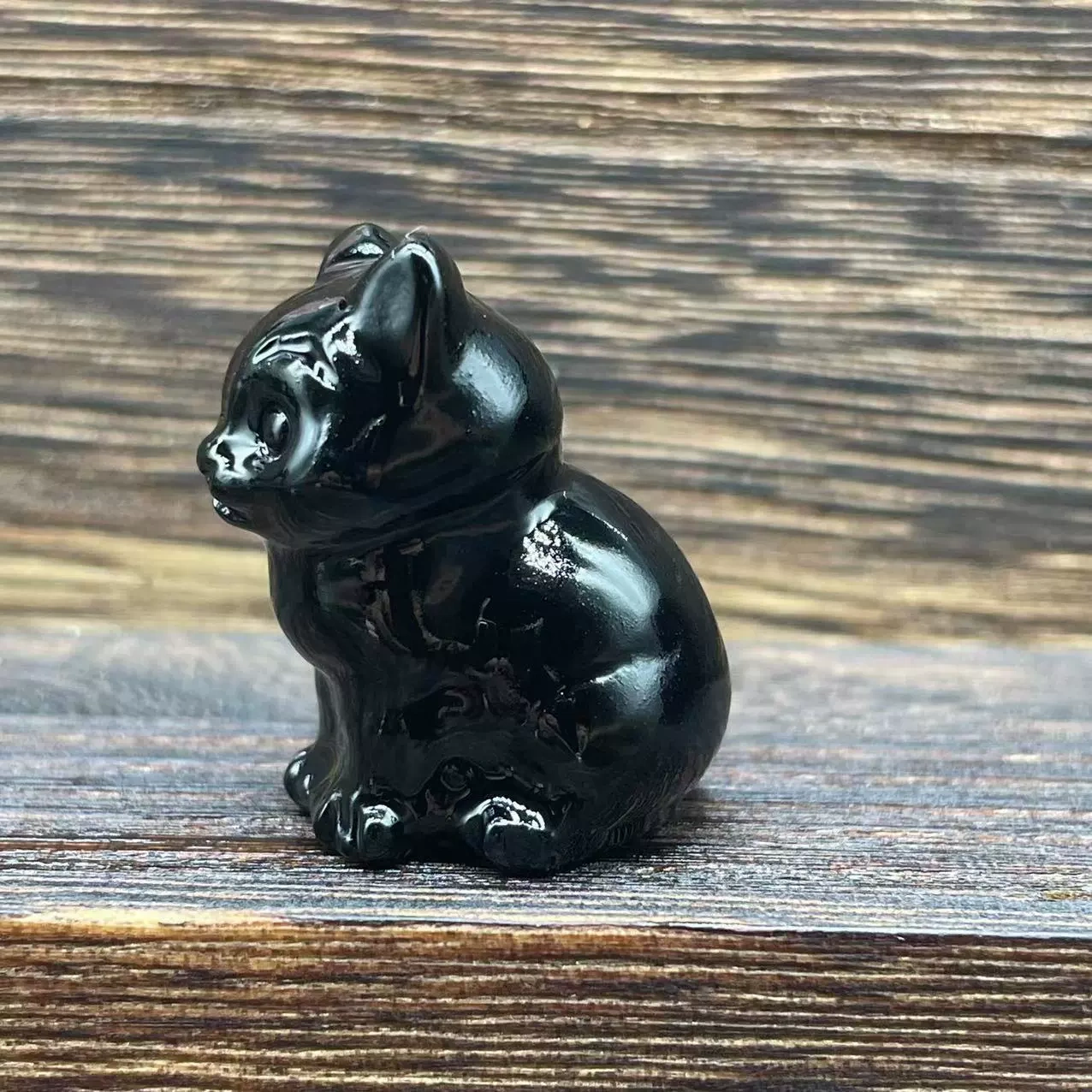 1.2 inch cute kitten natural stone gem carving 3 cm semi-precious stone kitten