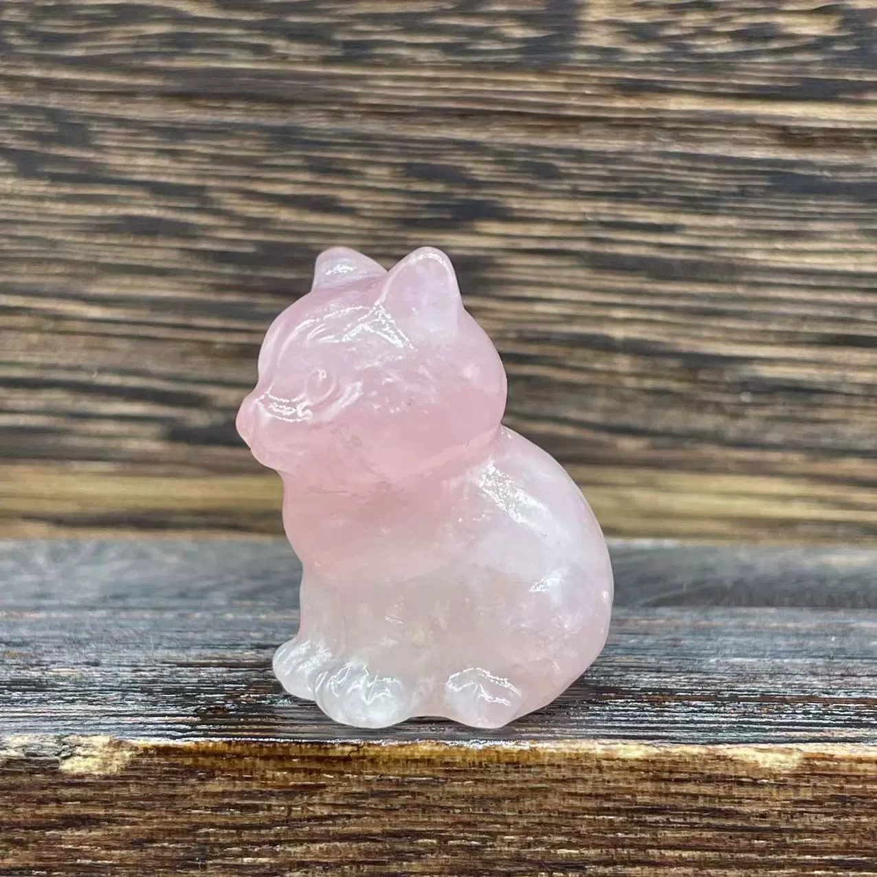 1.2 inch cute kitten natural stone gem carving 3 cm semi-precious stone kitten