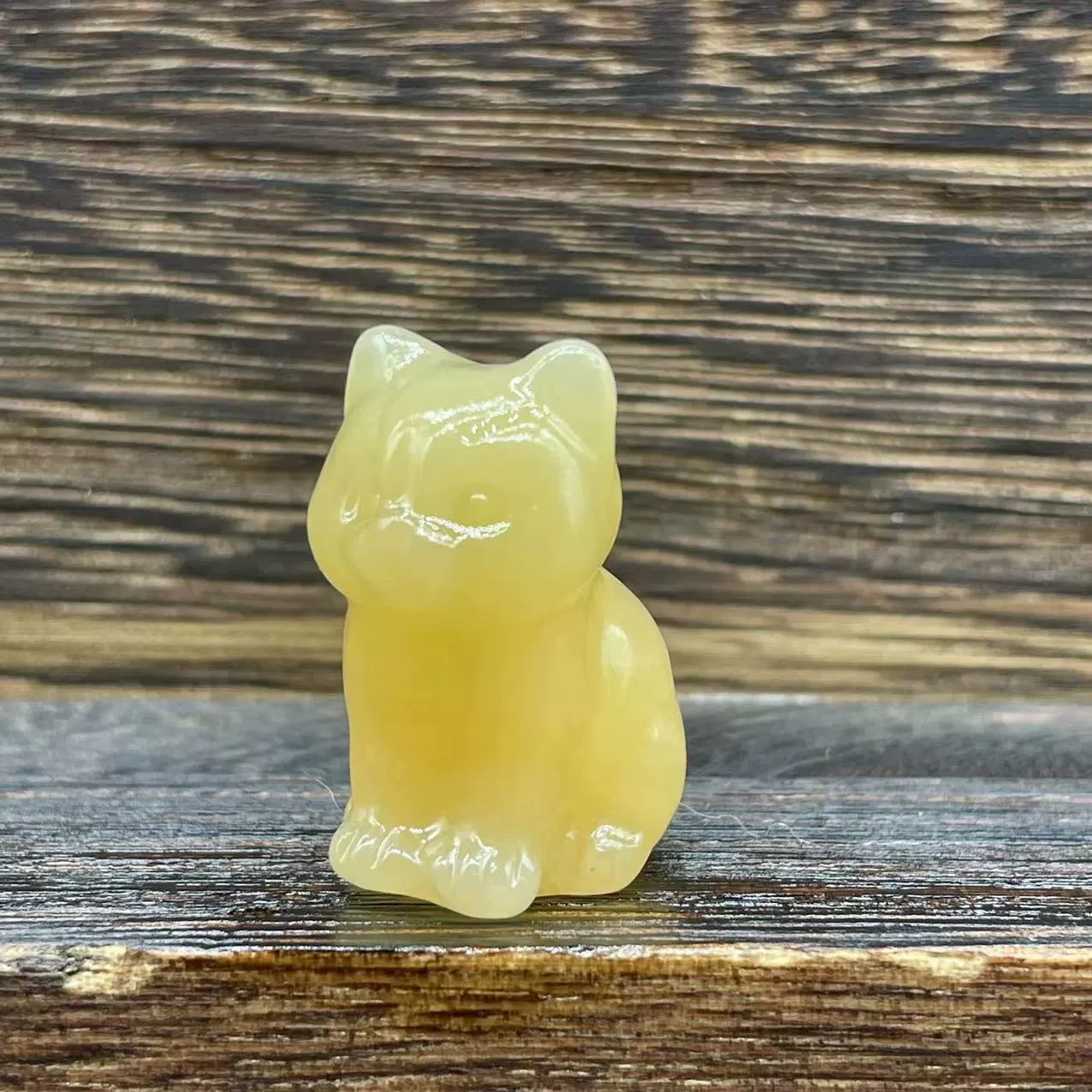 1.2 inch cute kitten natural stone gem carving 3 cm semi-precious stone kitten