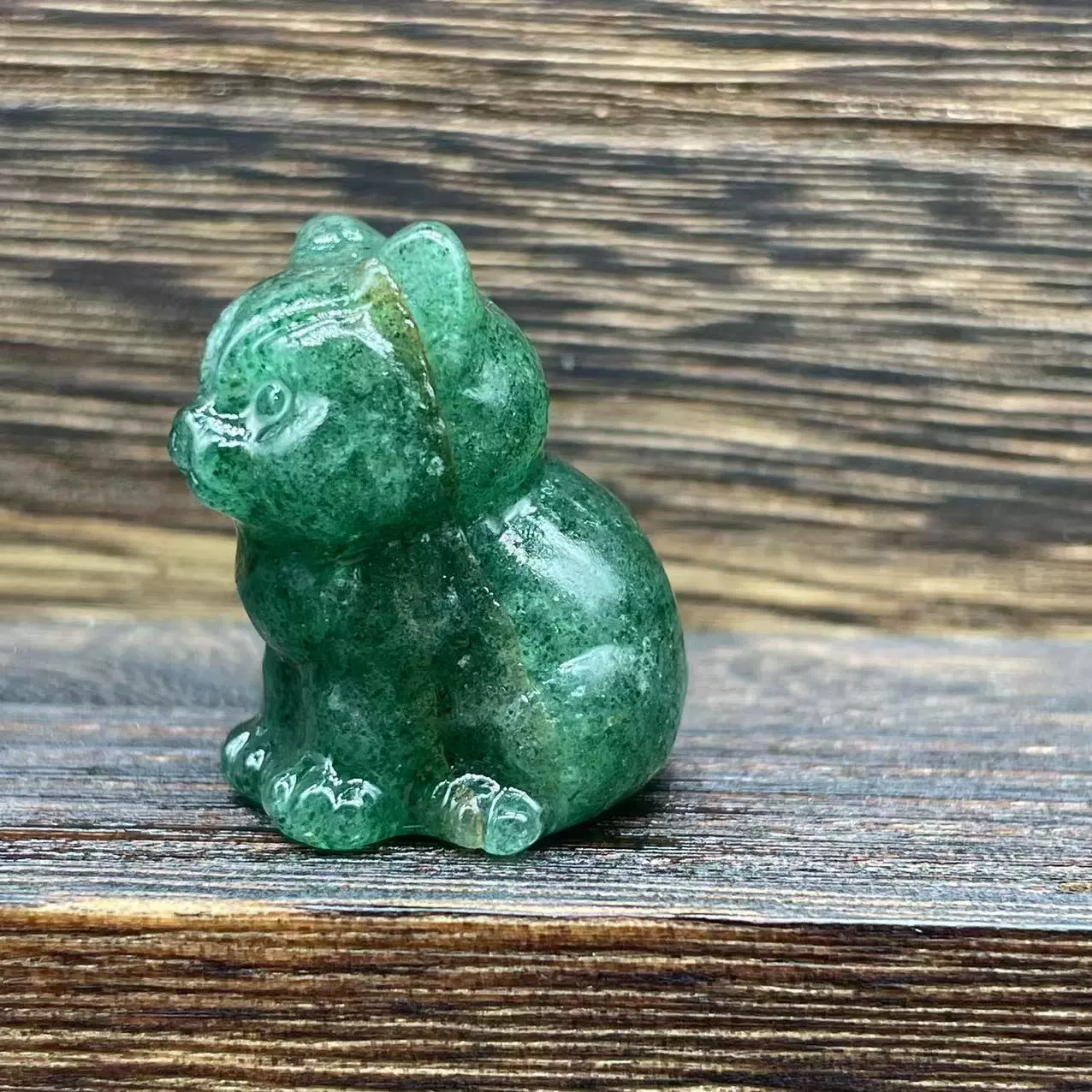 1.2 inch cute kitten natural stone gem carving 3 cm semi-precious stone kitten