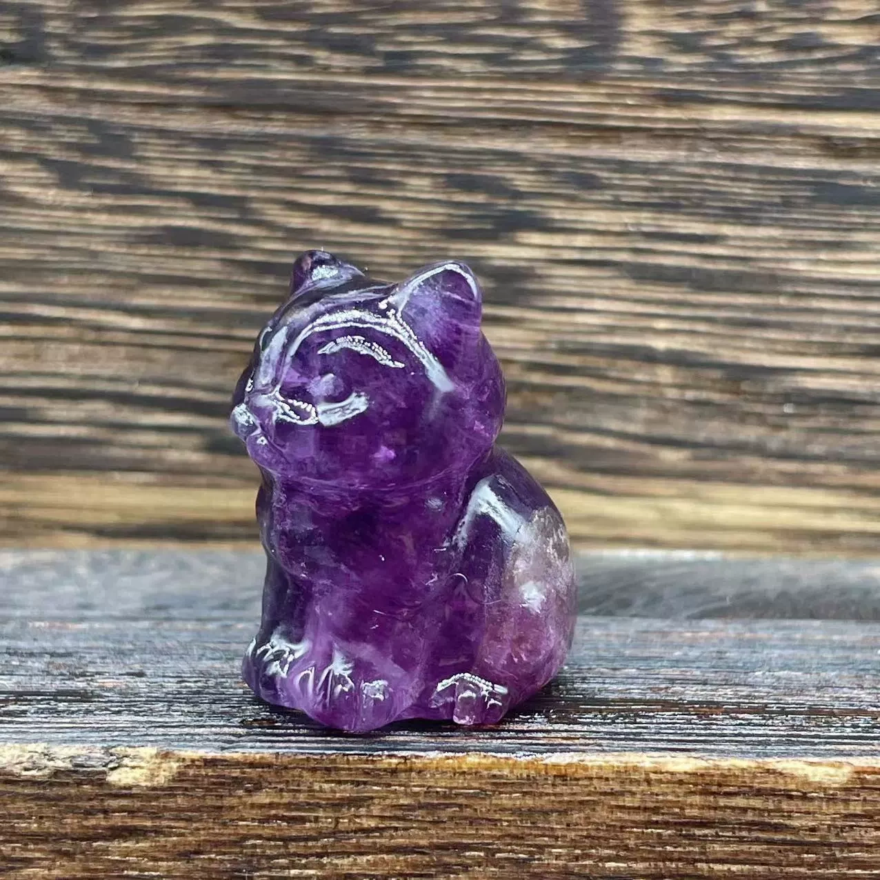 1.2 inch cute kitten natural stone gem carving 3 cm semi-precious stone kitten