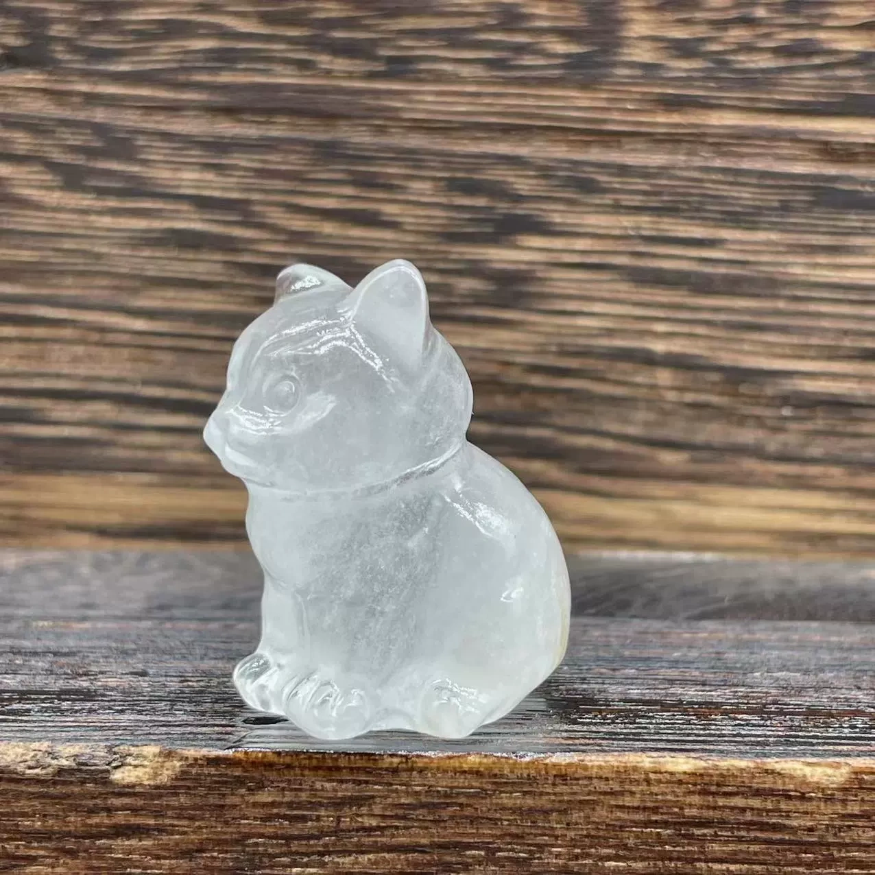 1.2 inch cute kitten natural stone gem carving 3 cm semi-precious stone kitten