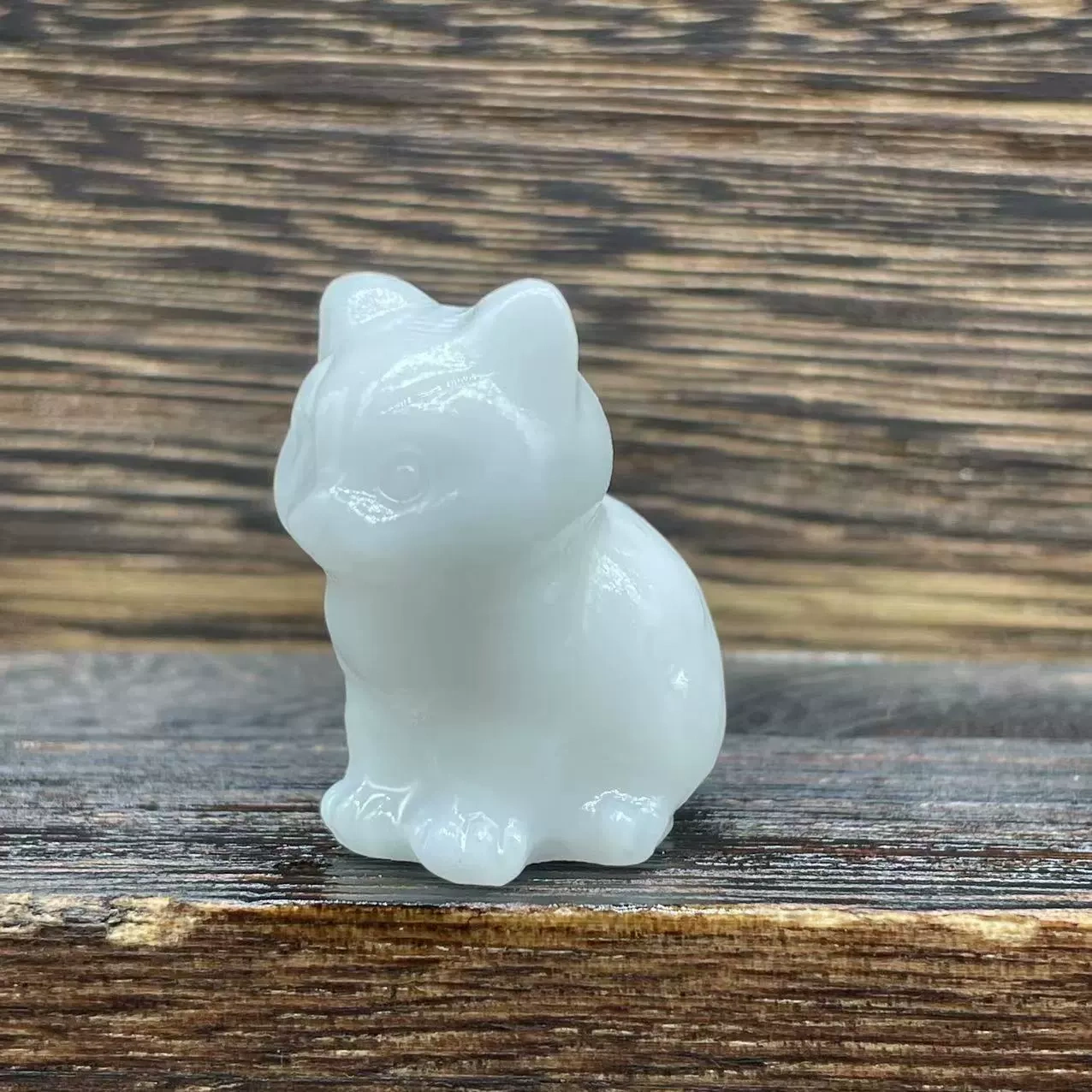 1.2 inch cute kitten natural stone gem carving 3 cm semi-precious stone kitten