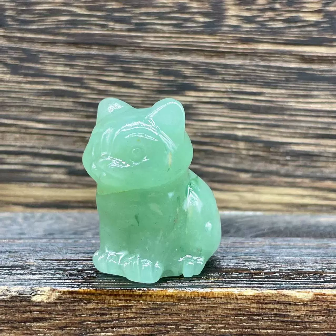 1.2 inch cute kitten natural stone gem carving 3 cm semi-precious stone kitten